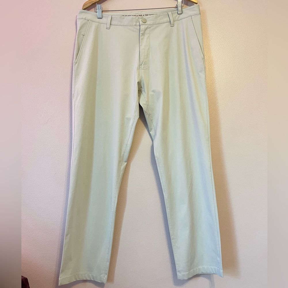 Rhone Commuter Pant Stone Mens 36x30 Technical Stretch Work Office Golf Travel